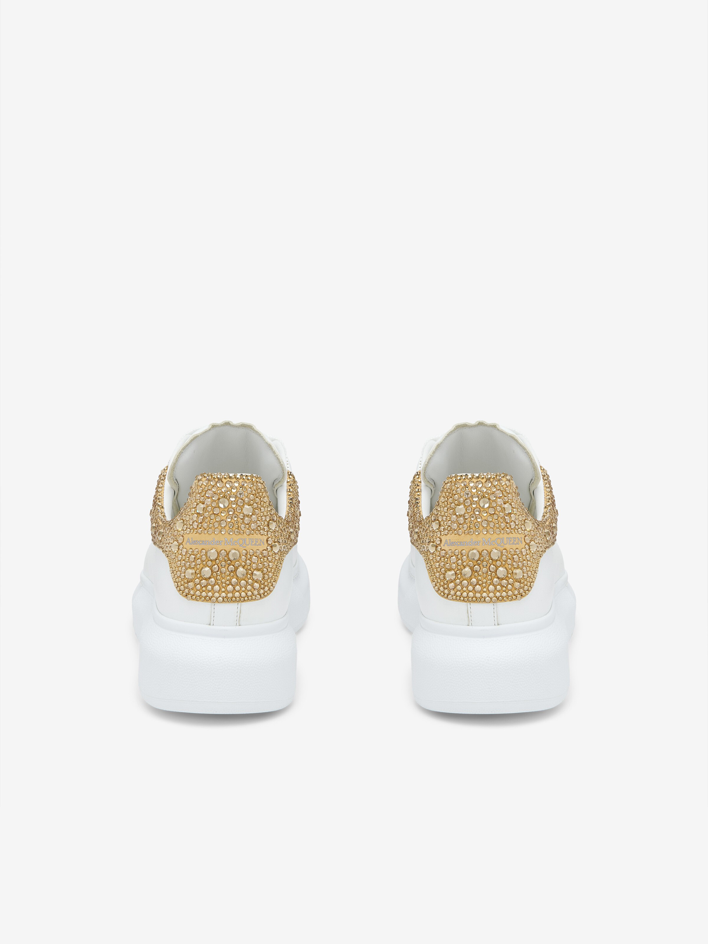 Sneakers Oversize pour Femme en Blanc/Doré in Cuir de veau | Alexander McQueen - image 3