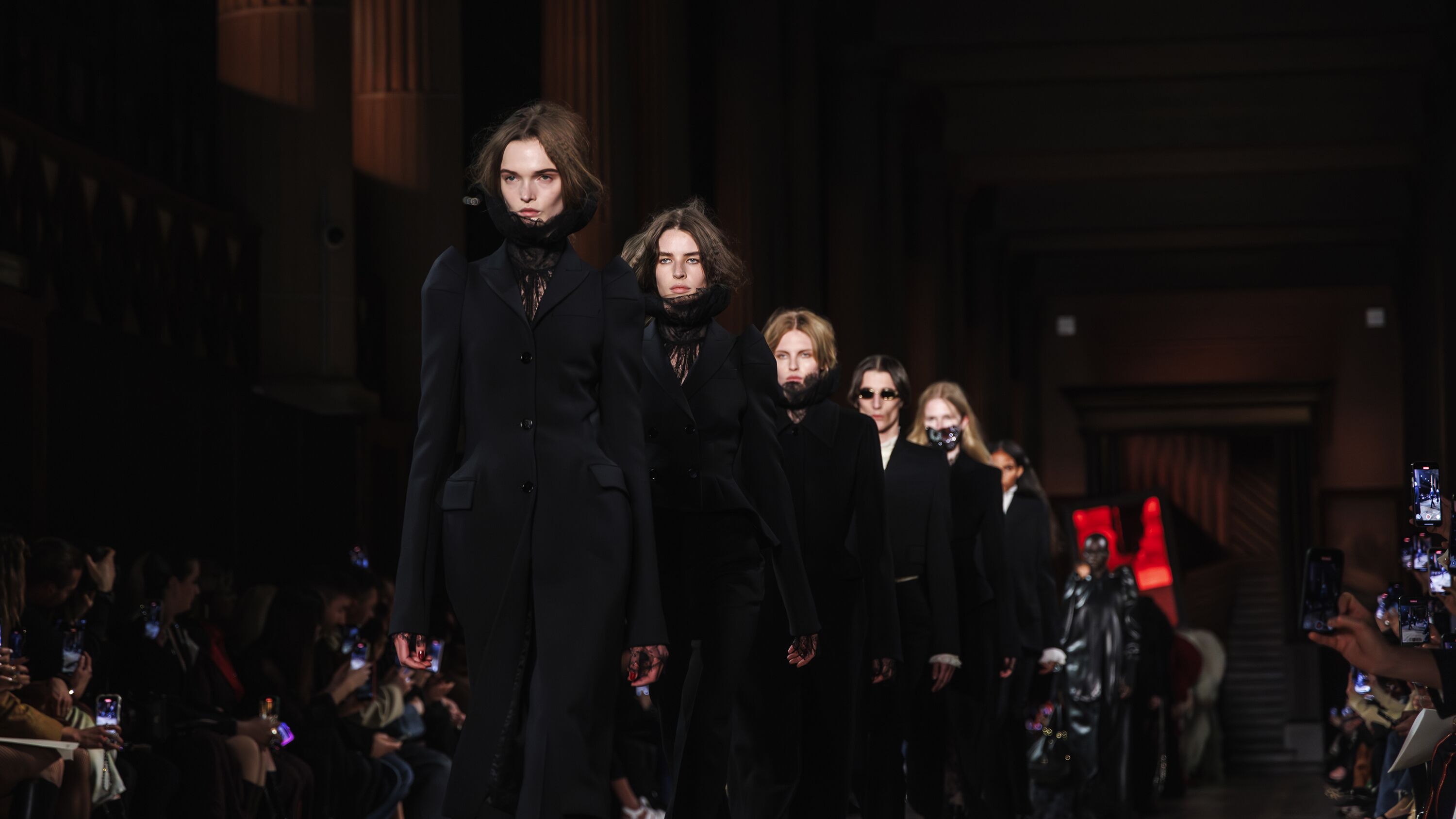 models on runway for McQueen Autumn Winter 2025