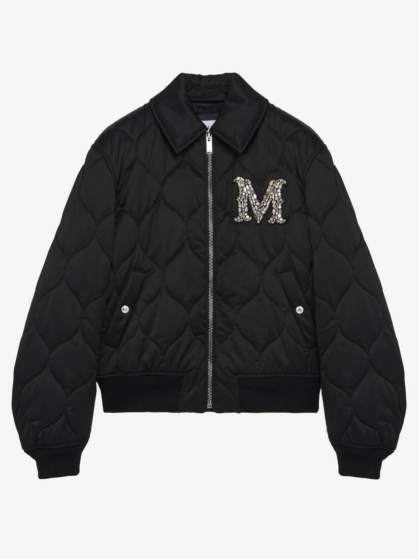 Giacca trapuntata con logo in cristallo | Alexander McQueen - image 1