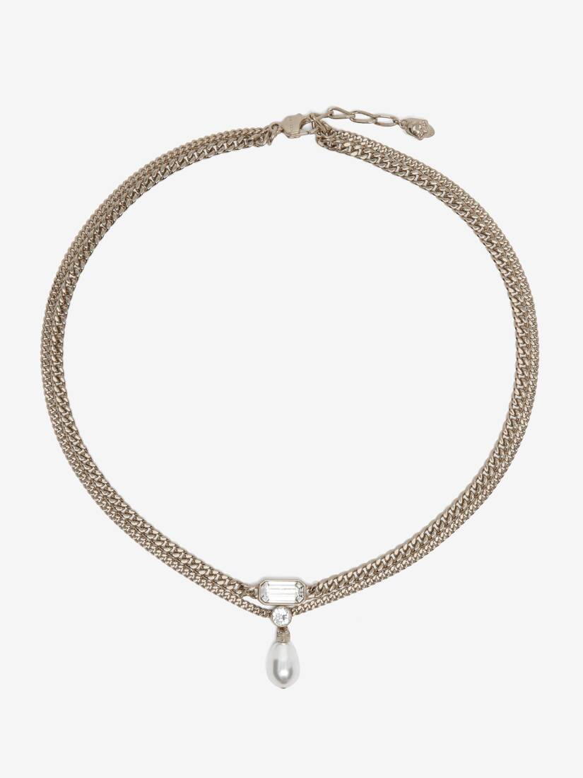 Skull & Crystal Necklace | Alexander McQueen - image 1