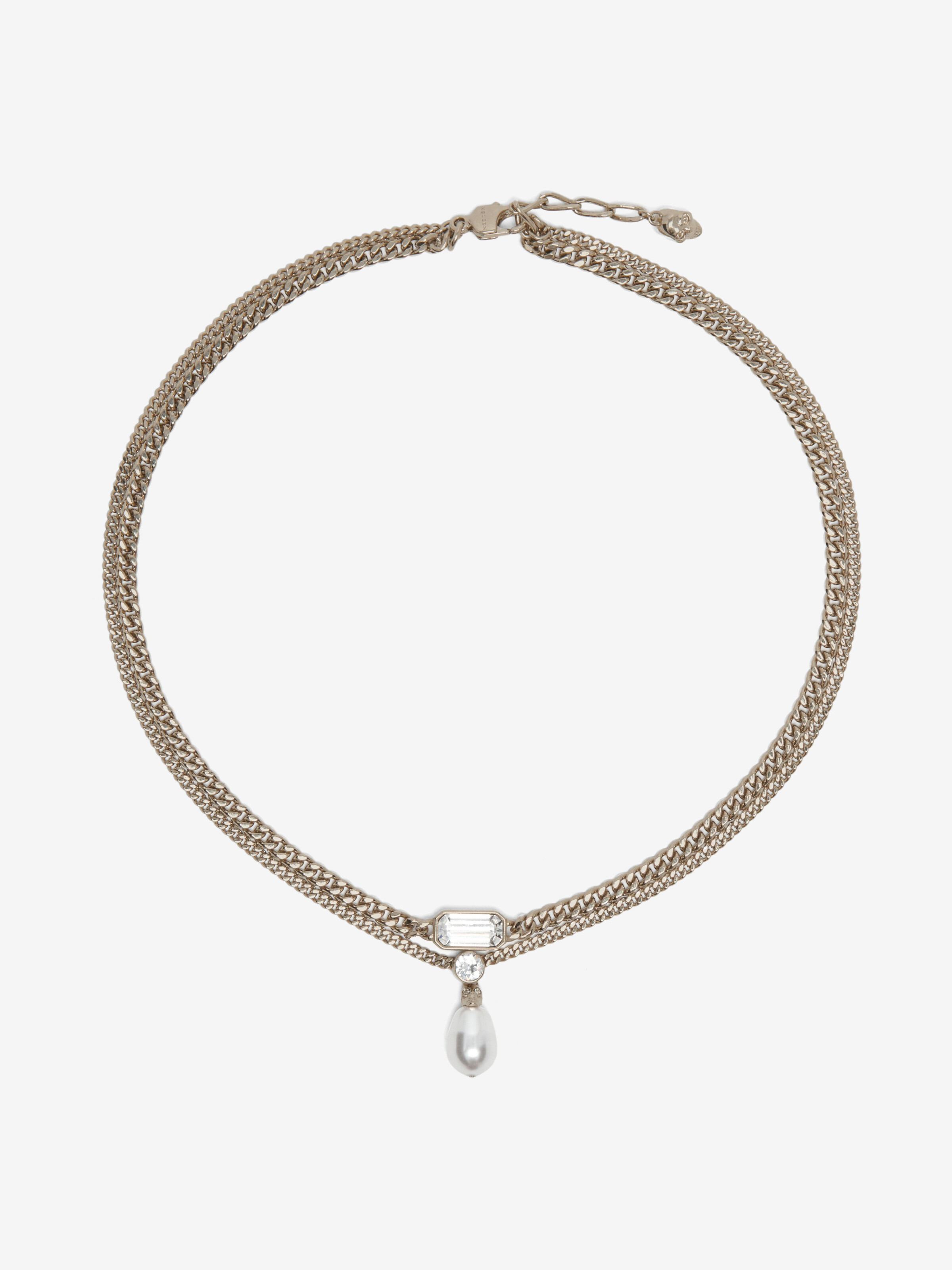 Collier Skull et Cristaux