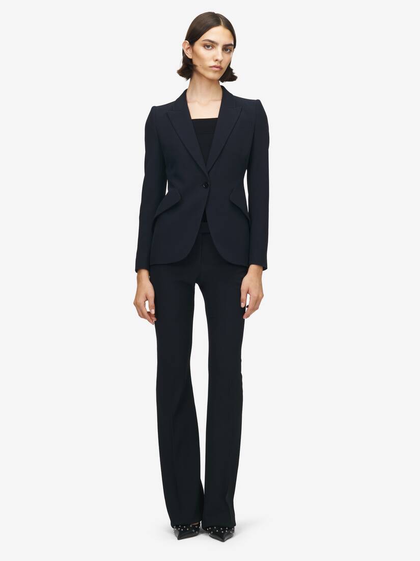 Peak Shoulder Leaf Crepe Jacket | Alexander McQueen - image 2