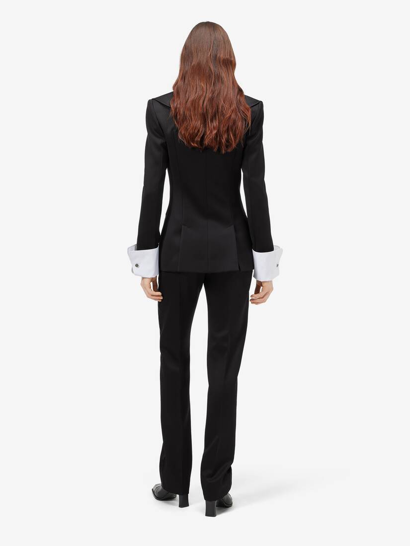 Waterfall Collar Single-breasted Jacket | Alexander McQueen - image 4