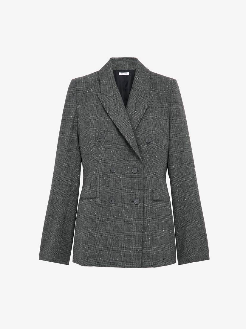 Flecked Glen Check Double-breasted Jacket | Alexander McQueen - image 2