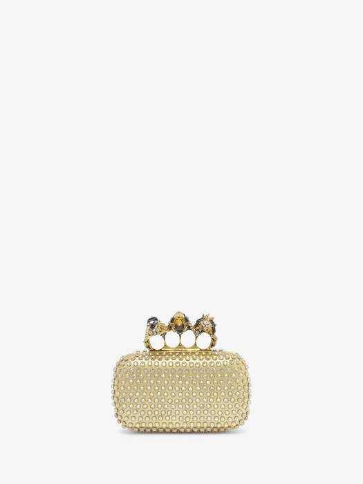 ④■新品未使用■キャラメルクラッチ caramel clutch　■Ananas Women's Knuckle Clutch in Gold | Alexander McQueen US