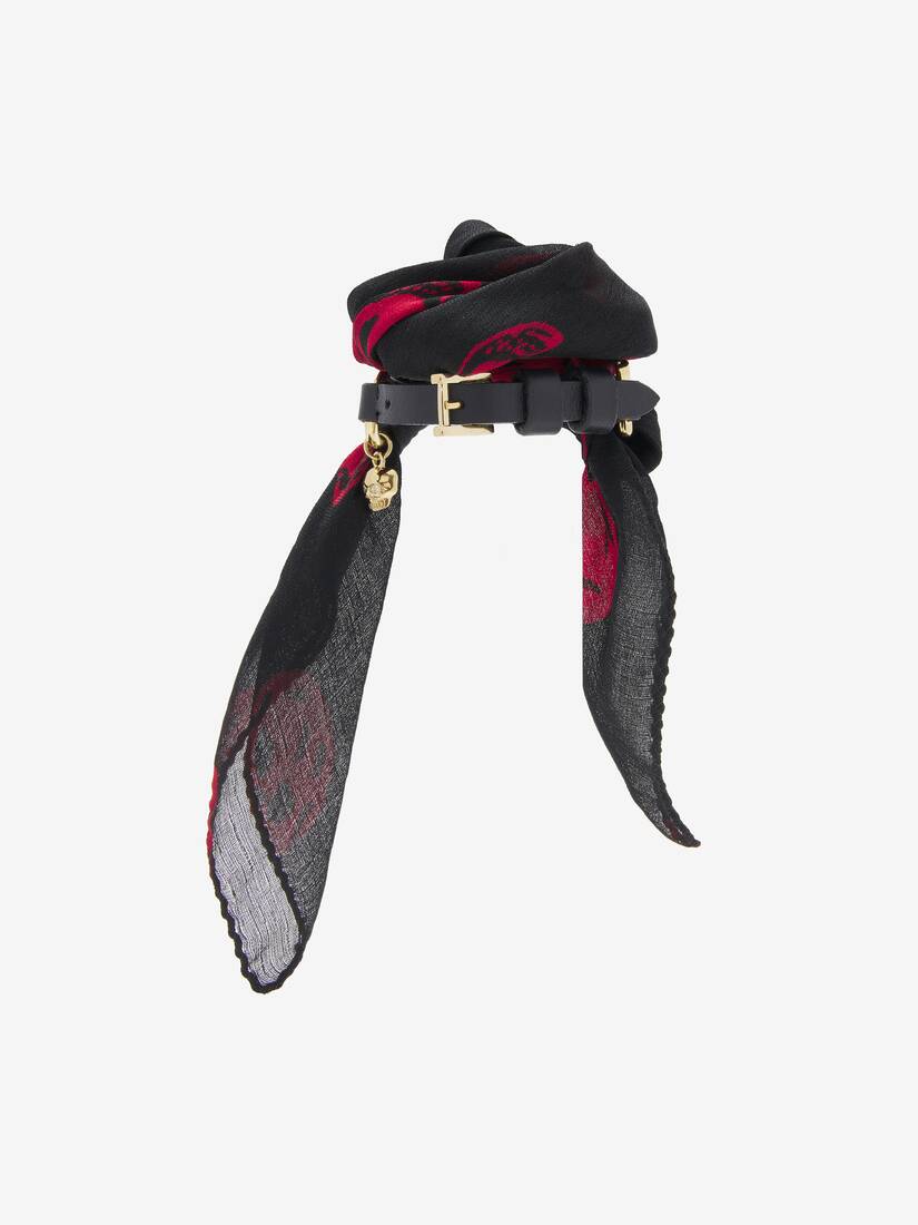 Skull Scarf Double Wrap Bracelet | Alexander McQueen - image 1