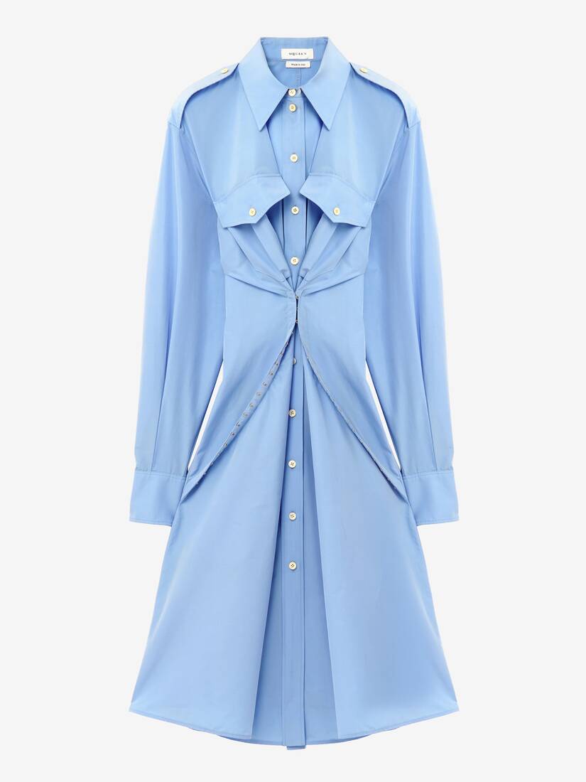 Gerafftes Hemdblusenkleid | Alexander McQueen - image 1