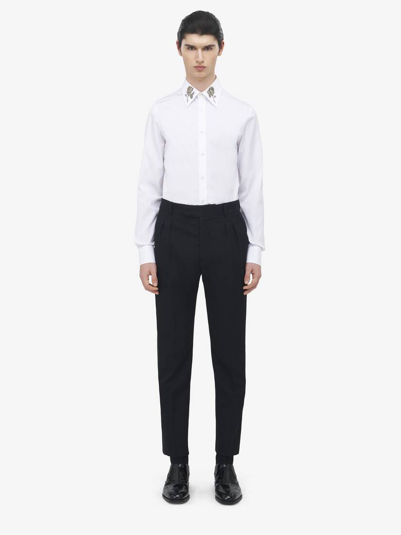 Pleat Detail Tuxedo Trousers | Alexander McQueen - image 2