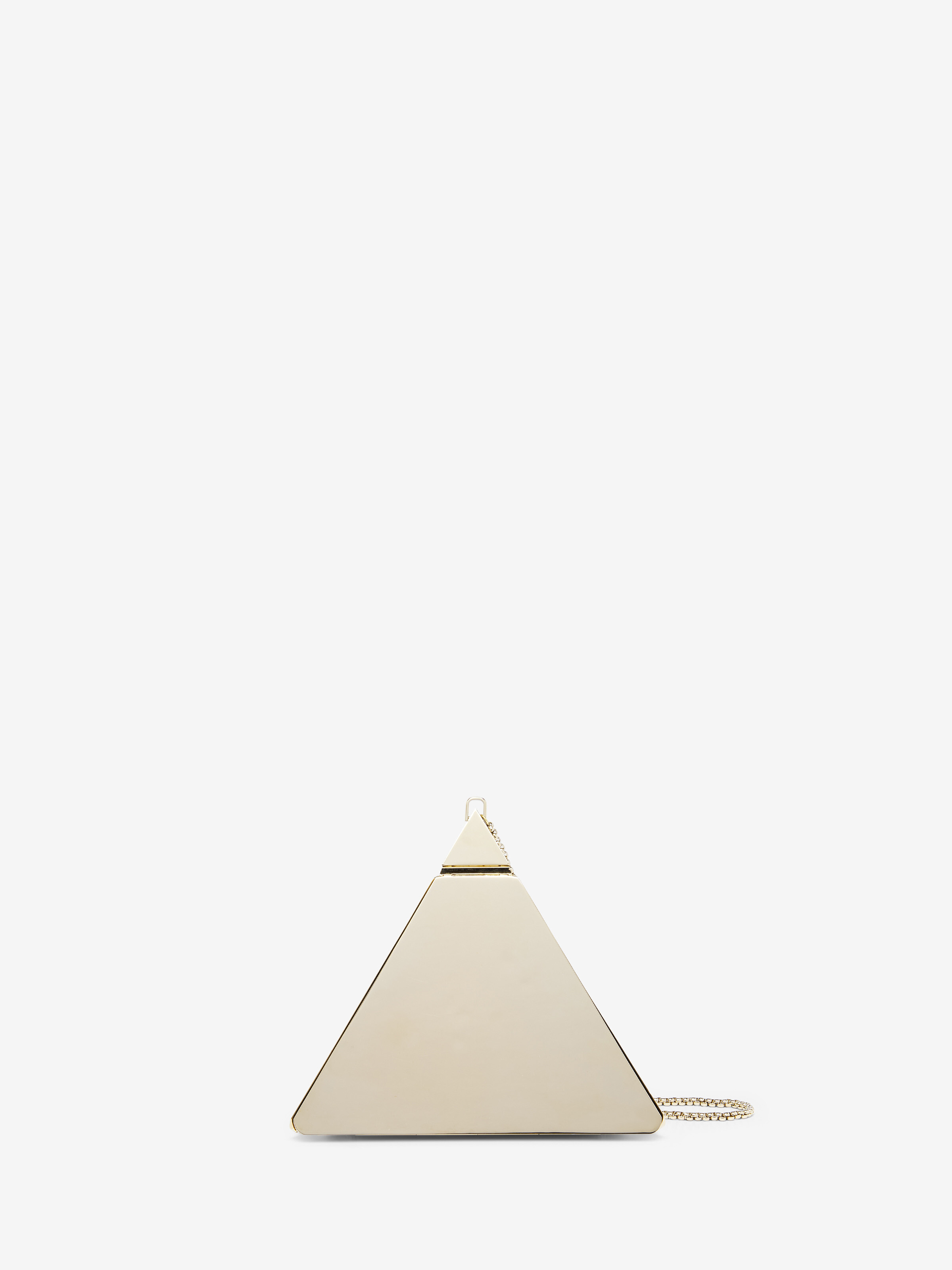 Women's Pyramid Clutch in Gold in Brass | Alexander McQueen - image 1