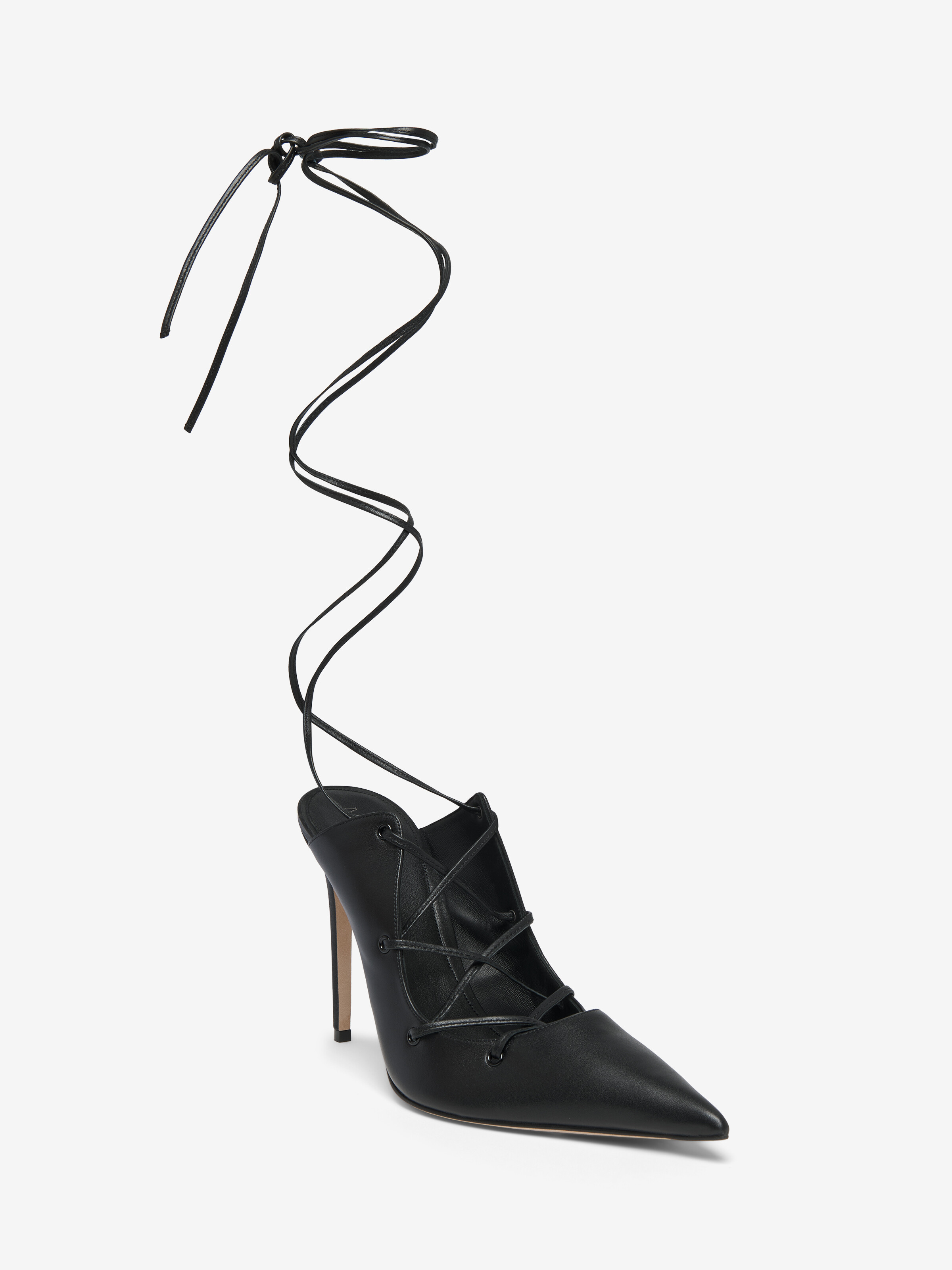 Women's Ghillie Pump in Black in Calf Leather | Alexander McQueen - image 3