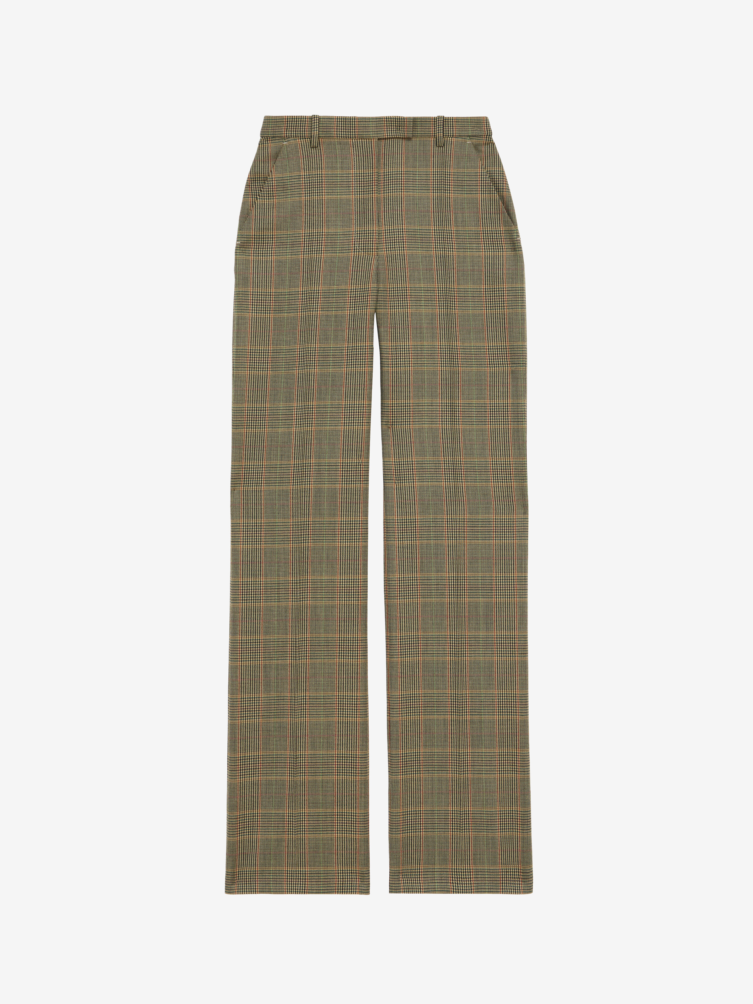 High-waisted Country Check Tailored Trousers