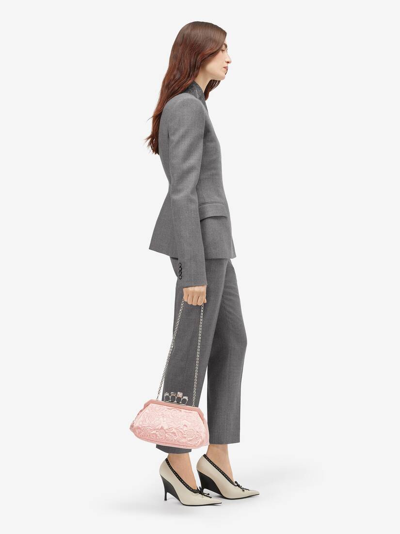 Wool Pinstripe Cross Lapel Jacket | Alexander McQueen - image 3
