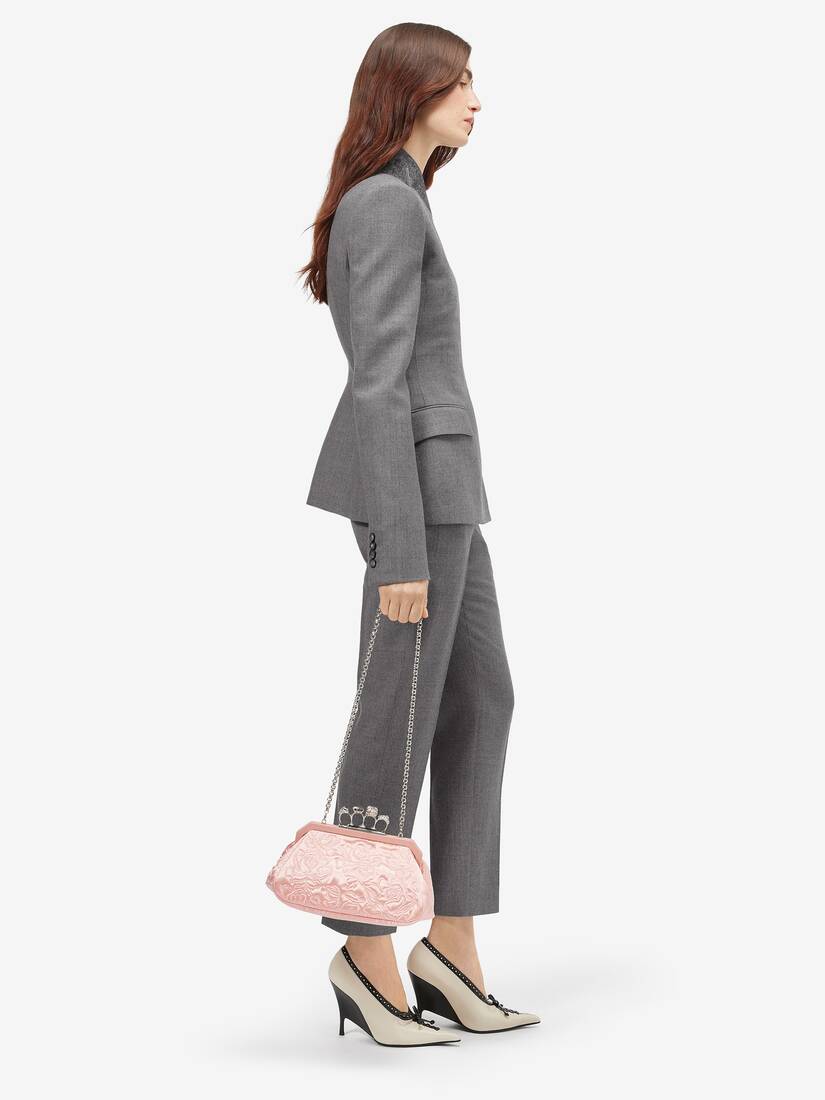 Wool Pinstripe Cross Lapel Jacket | Alexander McQueen - image 3