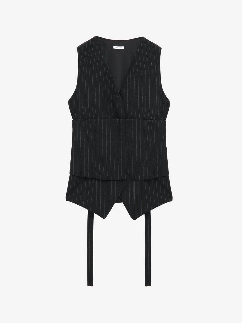 Gilet ajusté à fines rayures | Alexander McQueen - image 1
