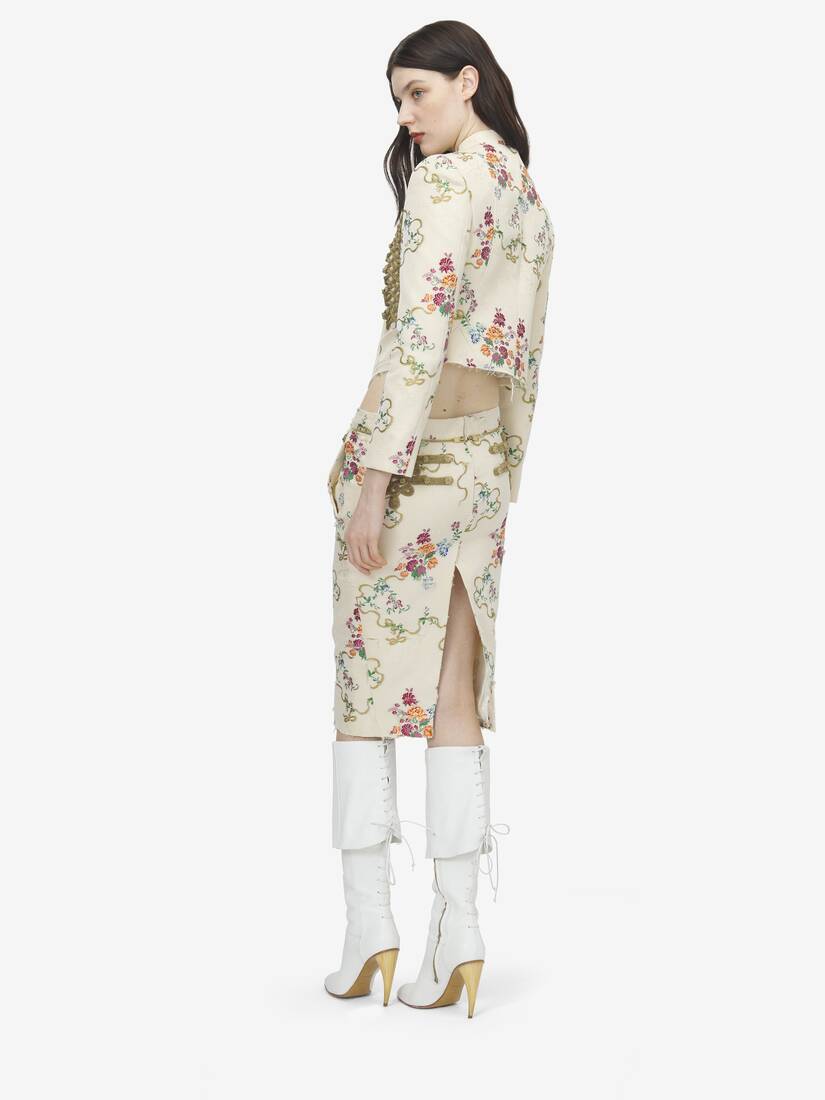 Frogging Embroidery Floral Jacket | Alexander McQueen - image 4