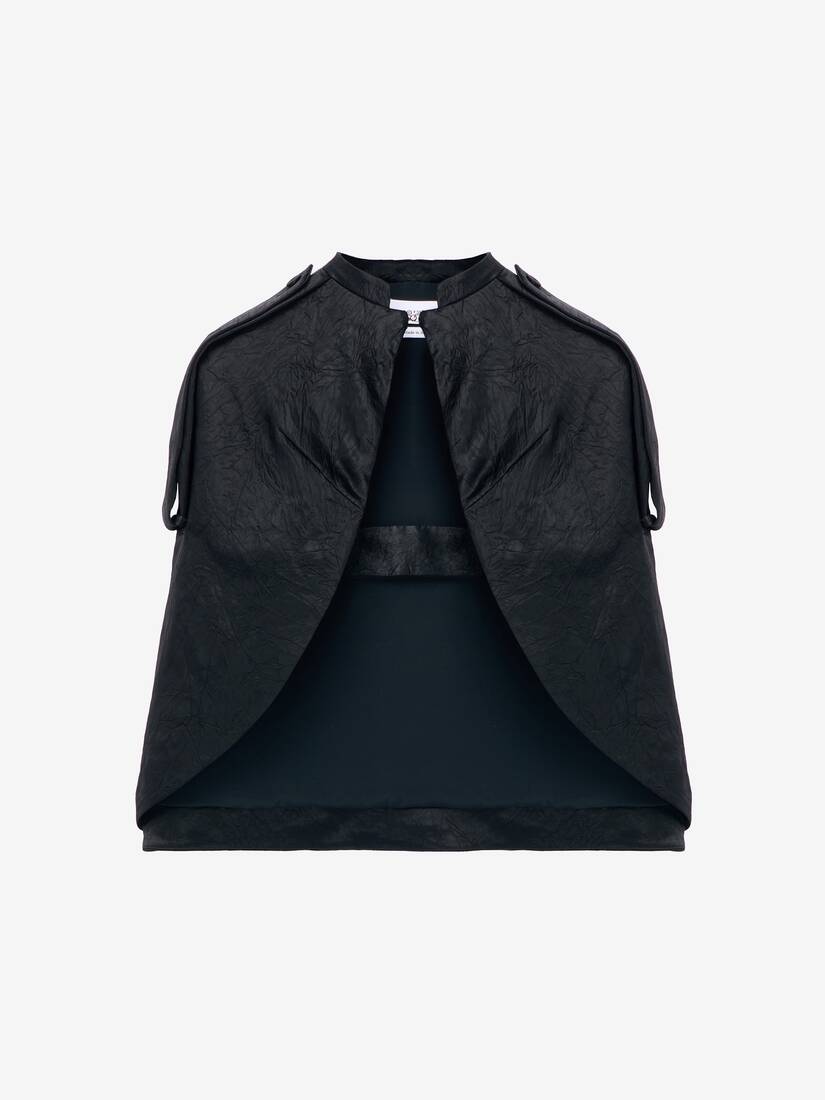Crushed Satin Cape | Alexander McQueen - image 1