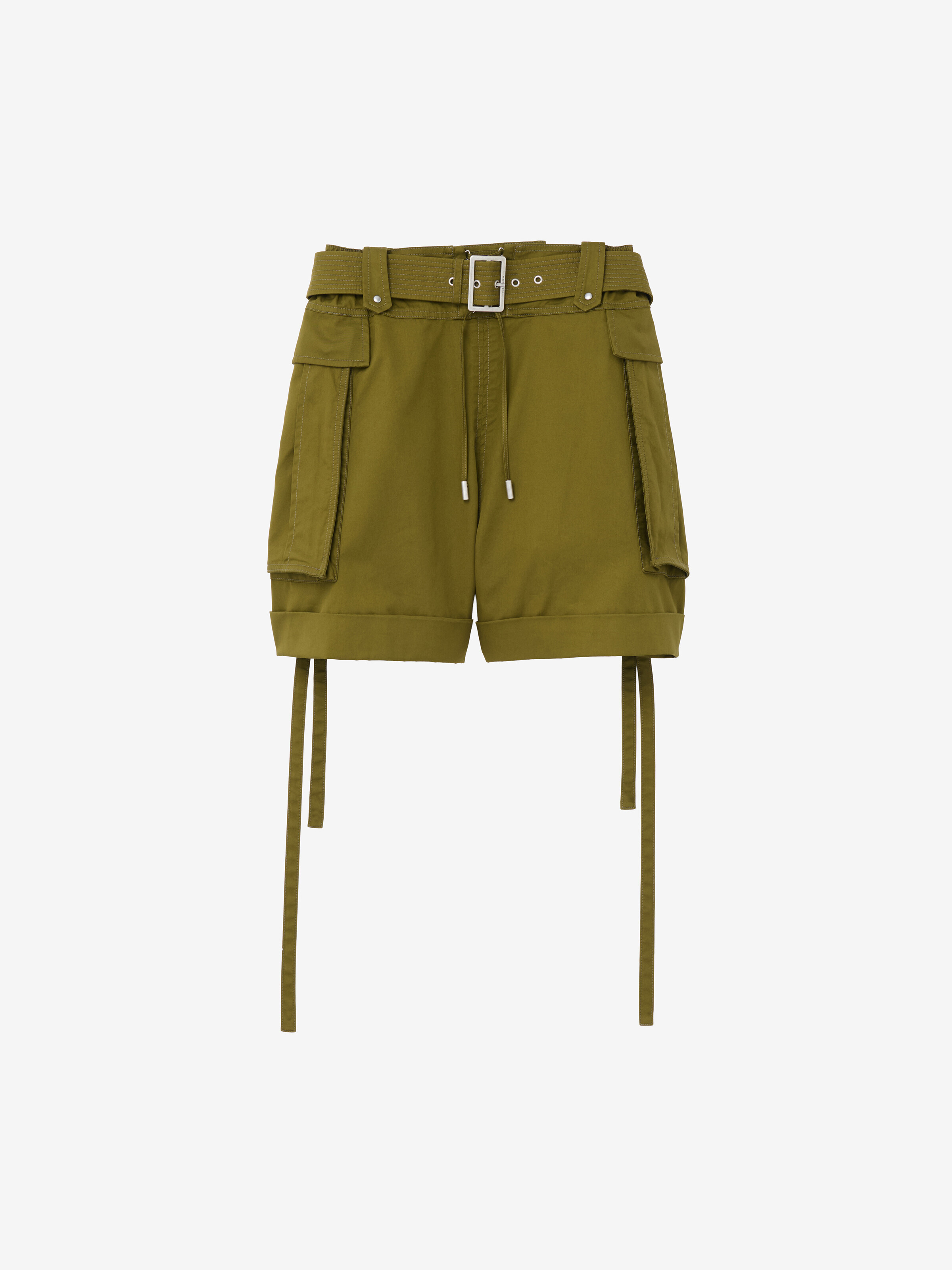 Women's Oversized Cargo Shorts in Olive Green in 100% Cotton | Alexander McQueen - image 1