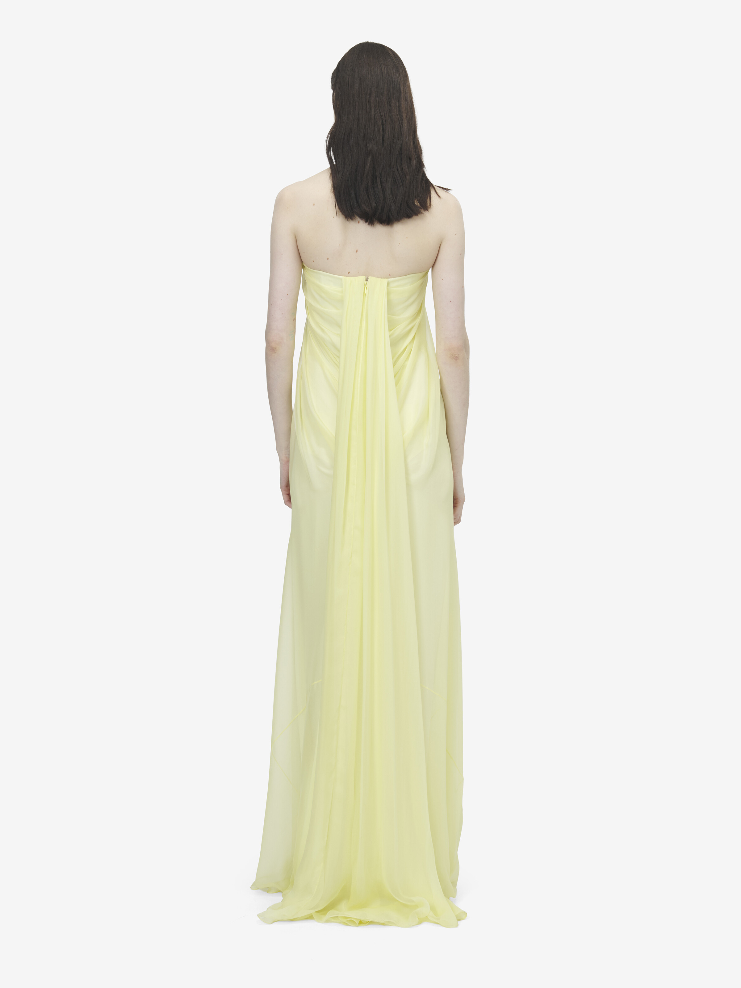 Women's Bustier Evening Dress in Yellow in Fabric: 100% Silk, Lining: 73% Acetate, 27% Silk, | Alexander McQueen - image 4