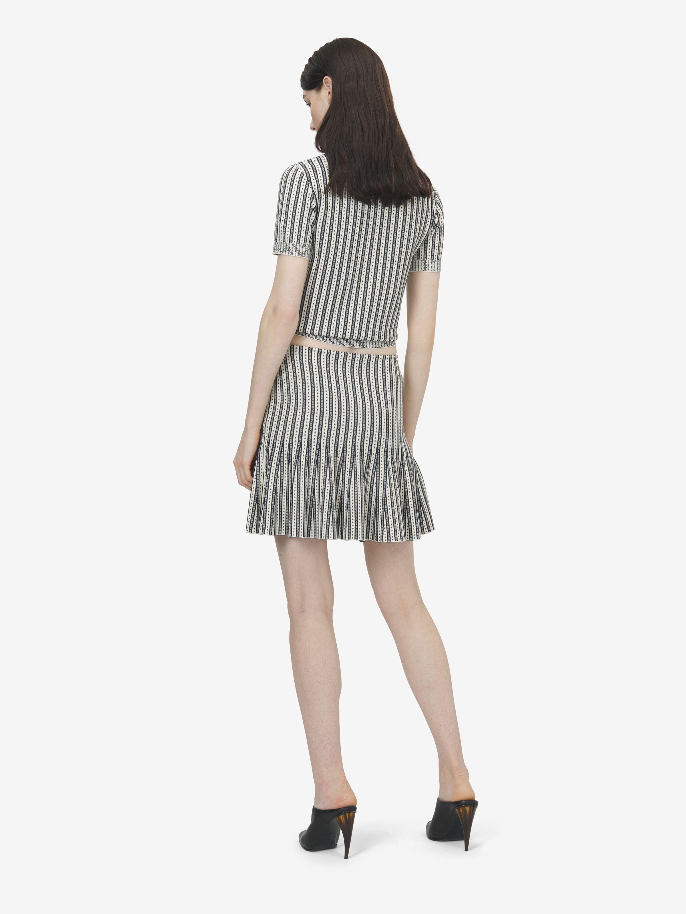 ストライプ ニット ミニスカート in 84% ビスコース, 7% ポリアミド, 7% ポリエステル, 2% エラスタン | Alexander McQueen - image 4