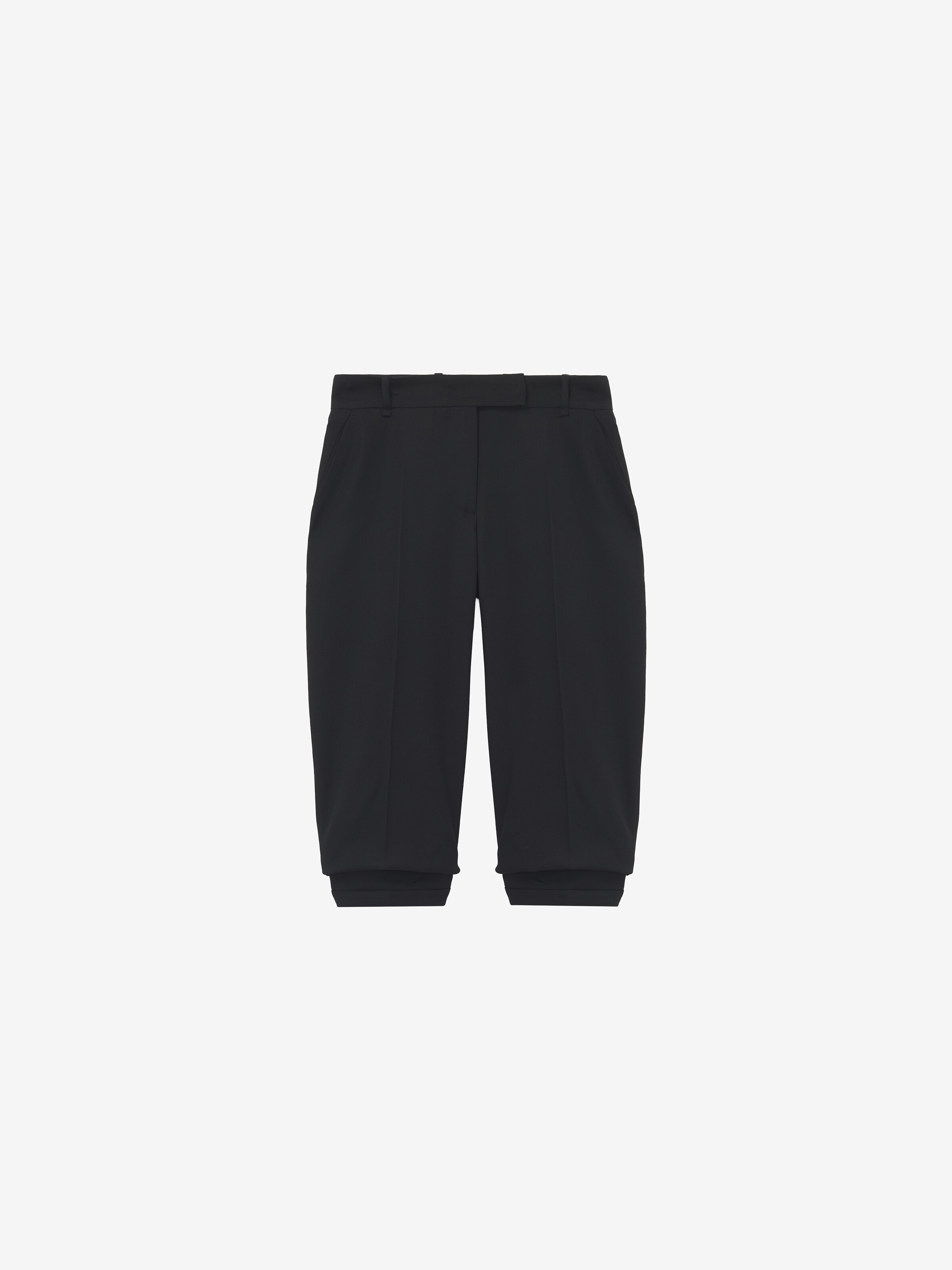 Women's Tailored Capri Trousers in Black in 100% Wool | Alexander McQueen - image 1