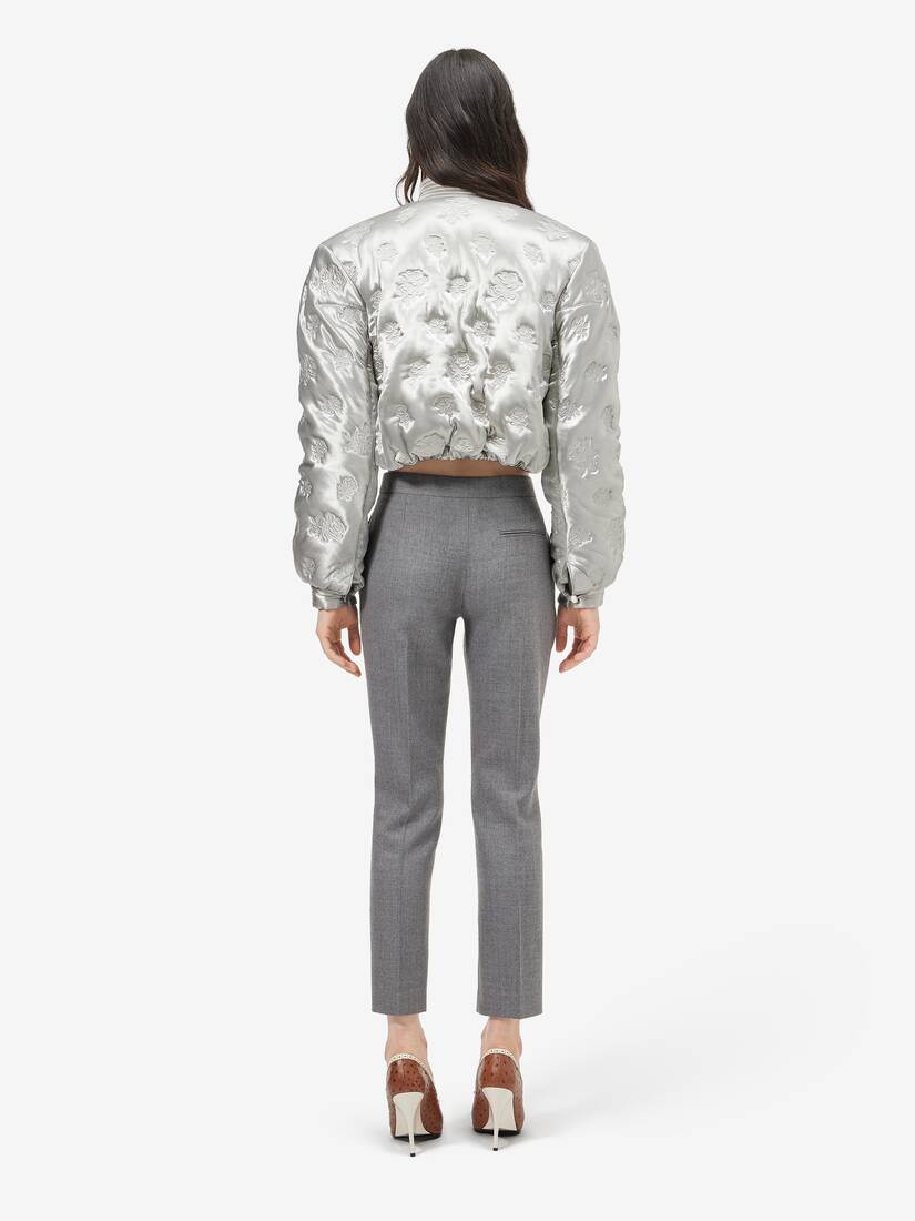 Wool Pinstripe Cigarette Trousers | Alexander McQueen - image 4