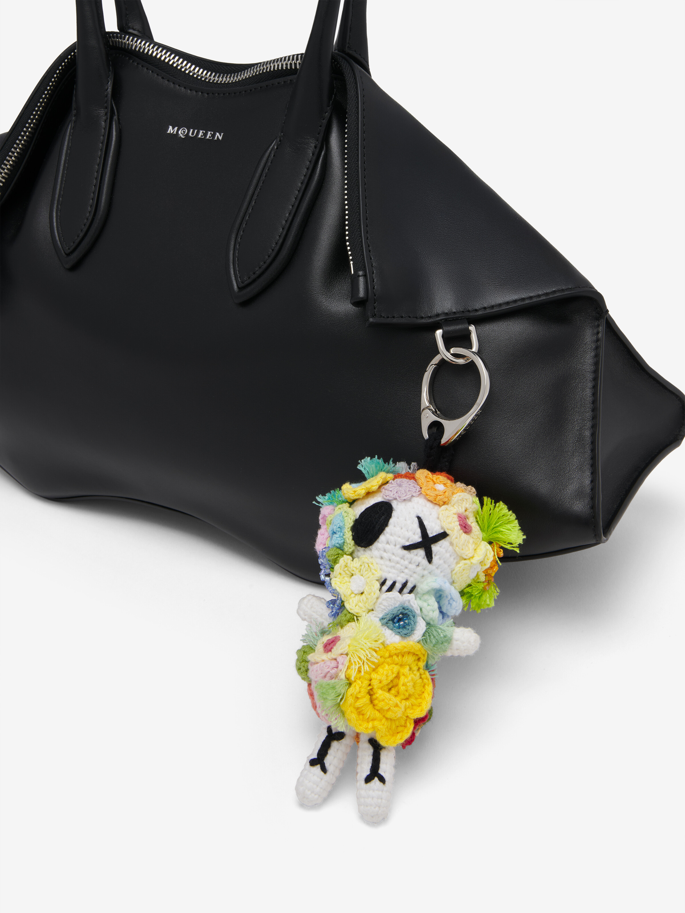 Women's The Doll Rose in Multicolor in 50% Acrylic, 50% Cotton | Alexander McQueen - image 3