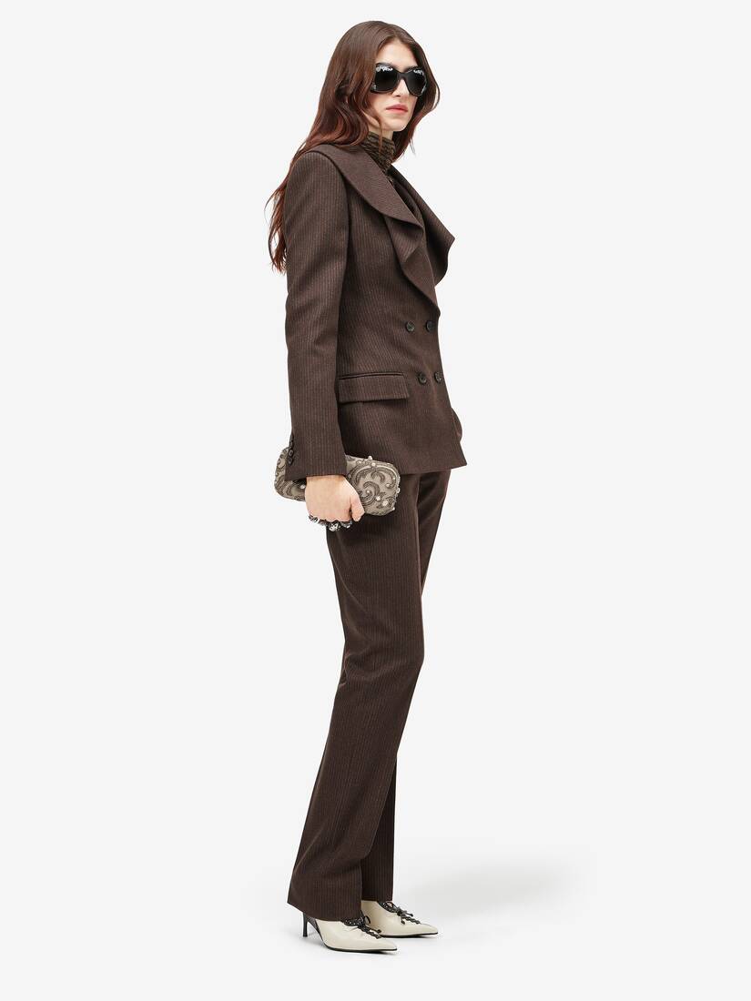 Waterfall Collar Double-breasted Jacket | Alexander McQueen - image 3