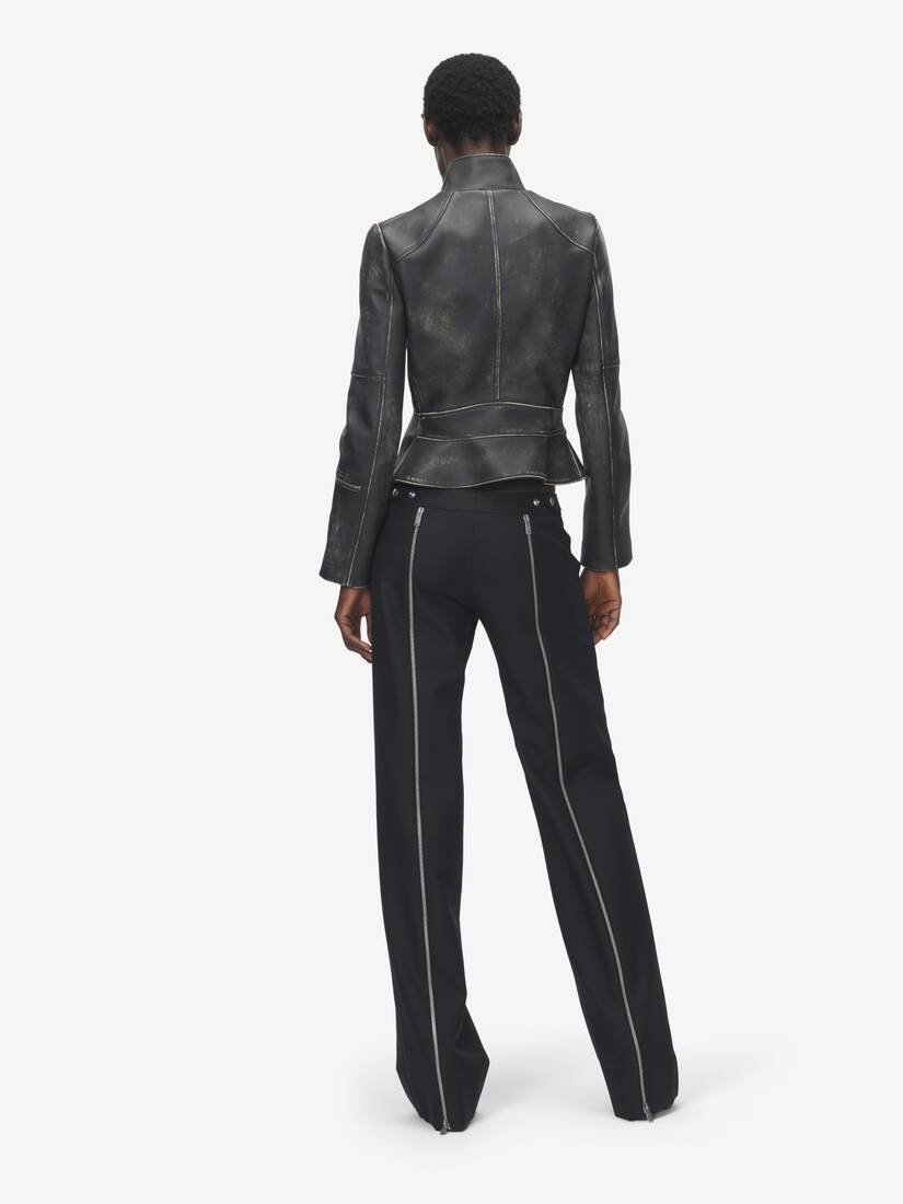 磨砂皮革短款夹克 | Alexander McQueen - image 4