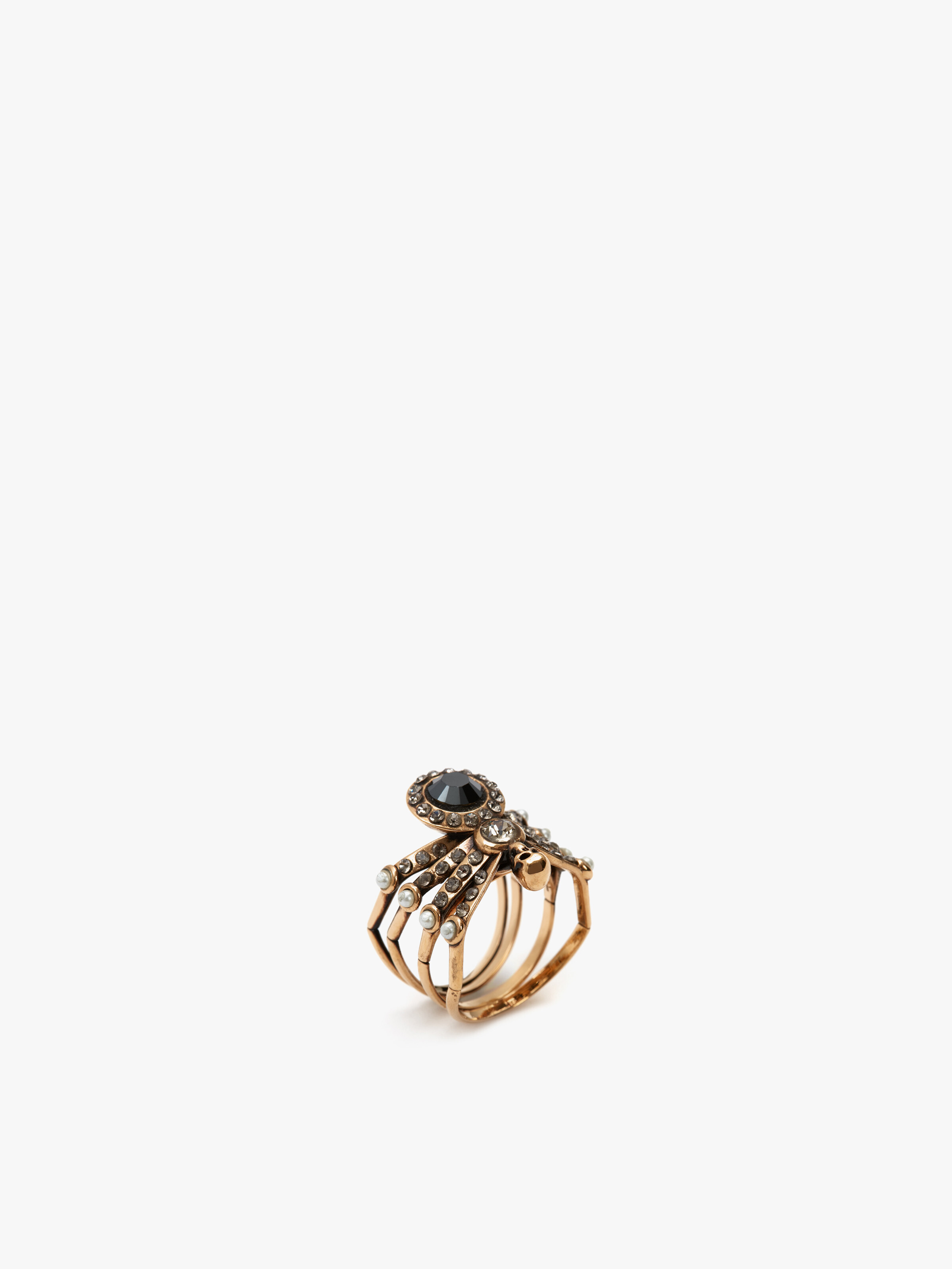 Women's Spider Ring in Antique Gold in Brass | Alexander McQueen - image 2