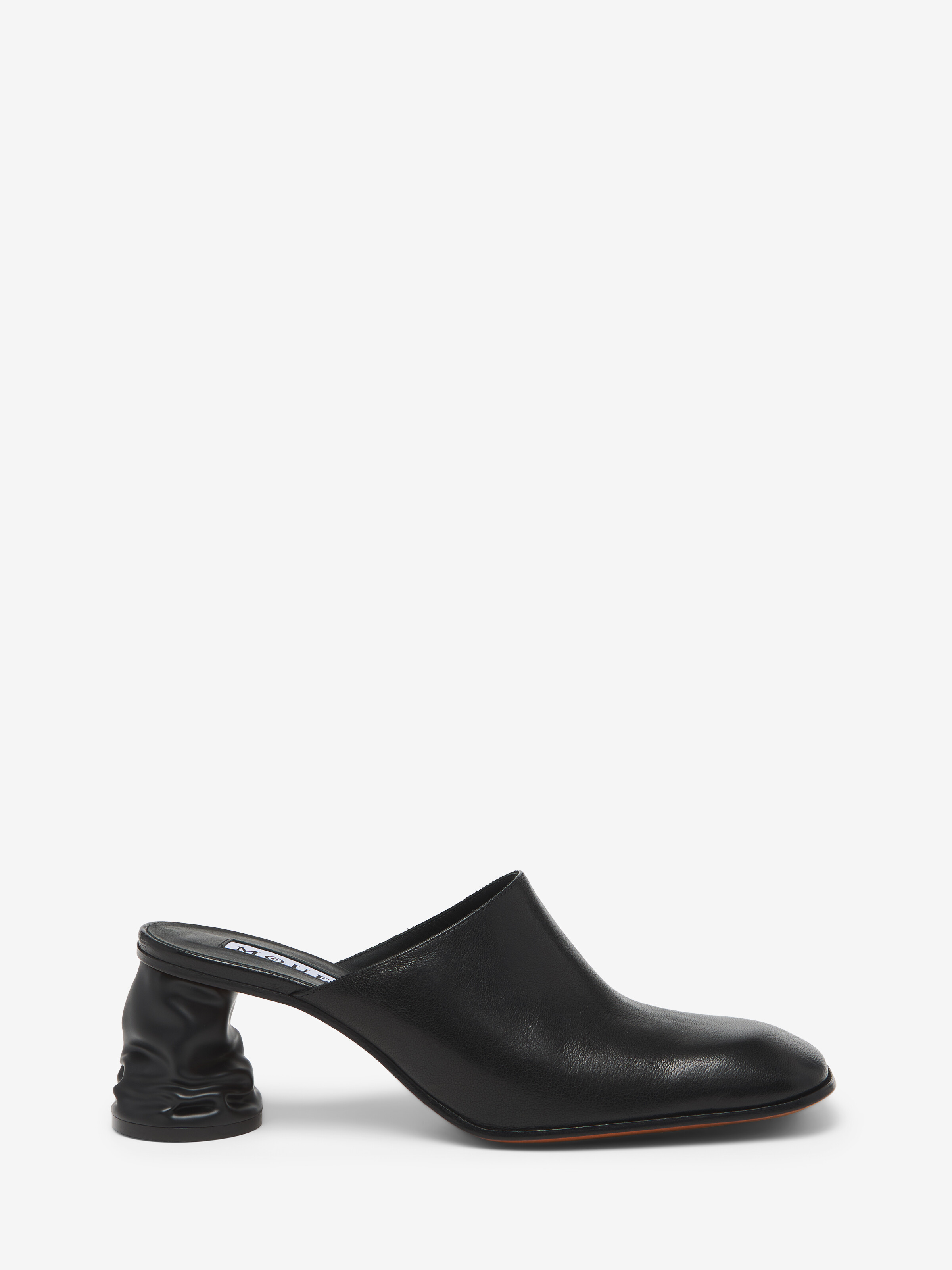 Women's Crush Mule in Black in Calf Leather | Alexander McQueen - image 1