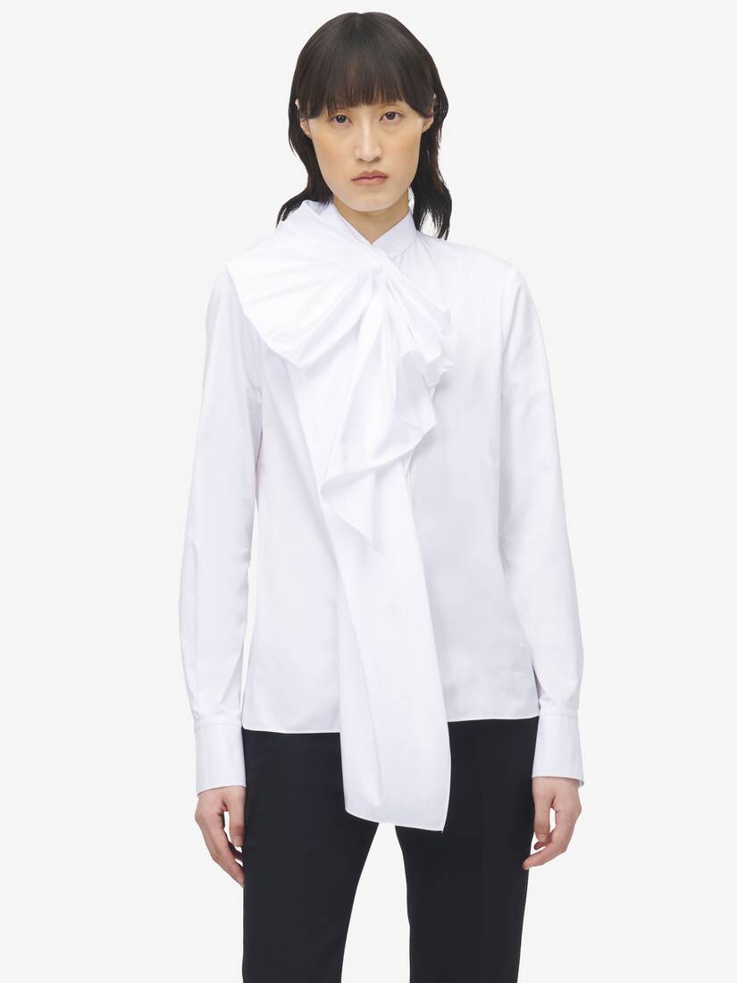 Ruffled Cotton Shirt