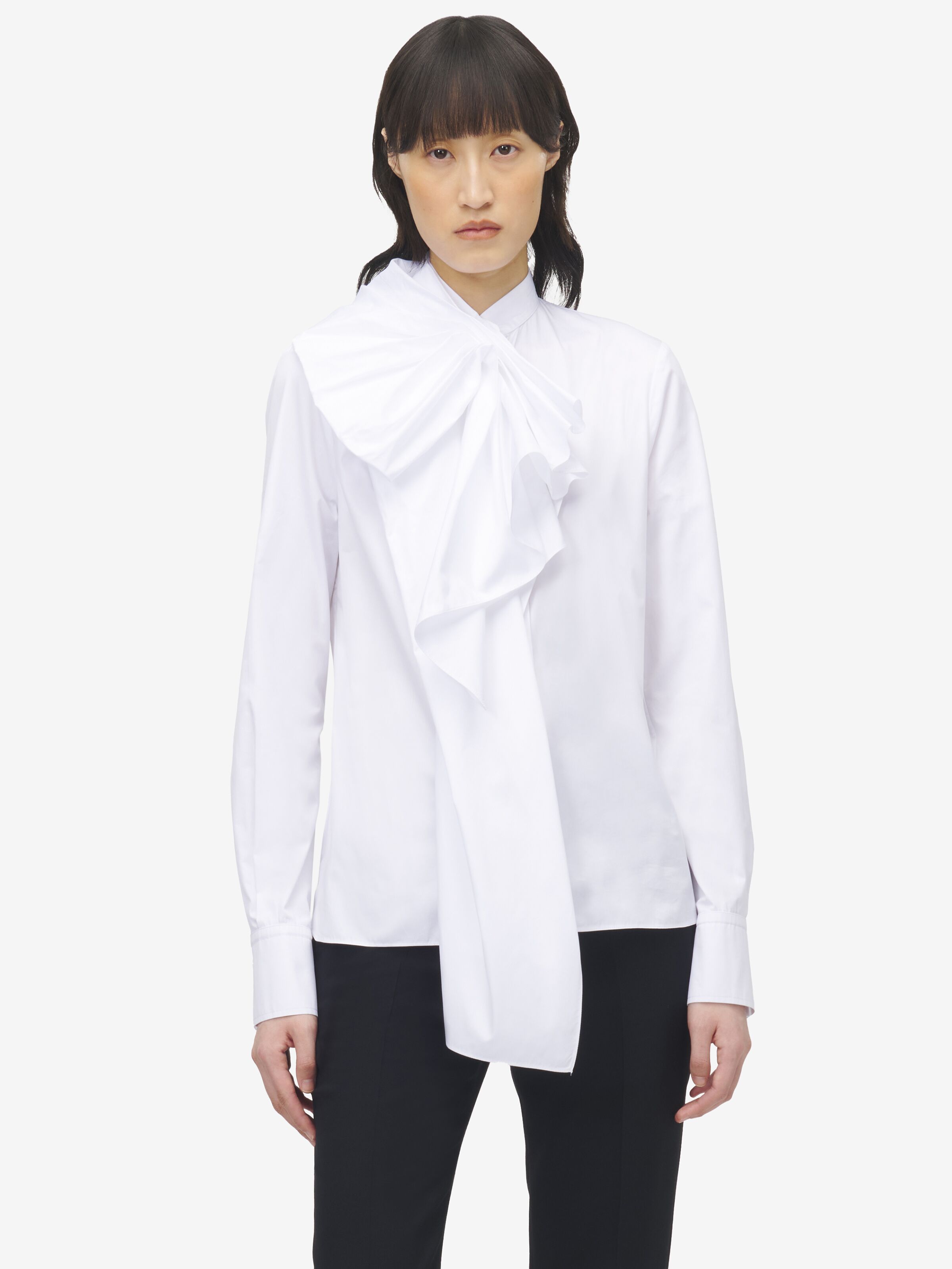 Ruffled Cotton Shirt