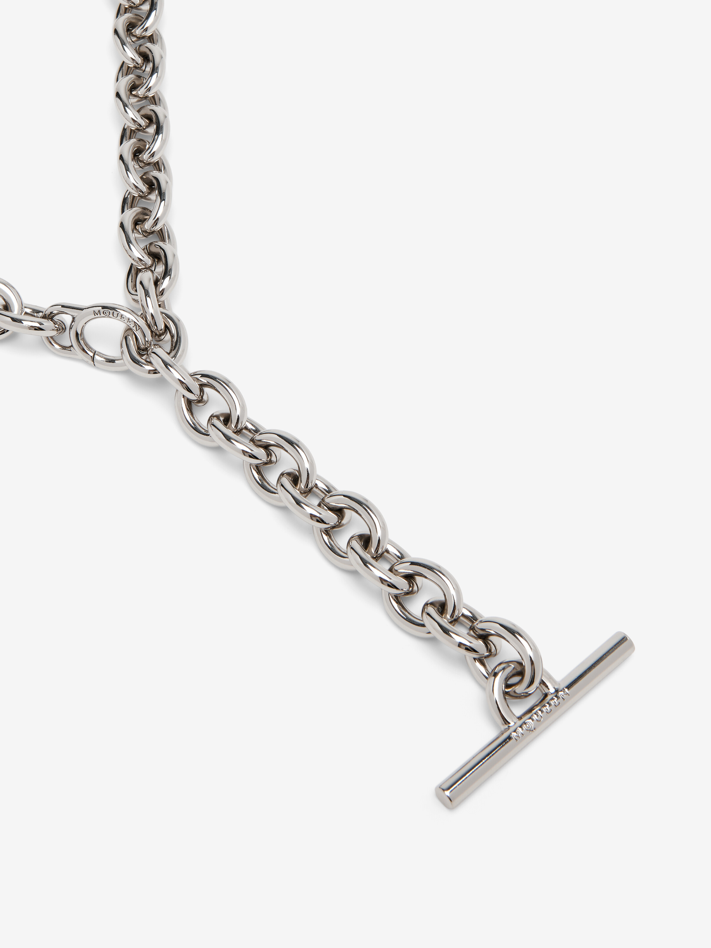 Ceinture chaîne T-Bar pour Femme en Gris Palladium in Laiton | Alexander McQueen - image 4