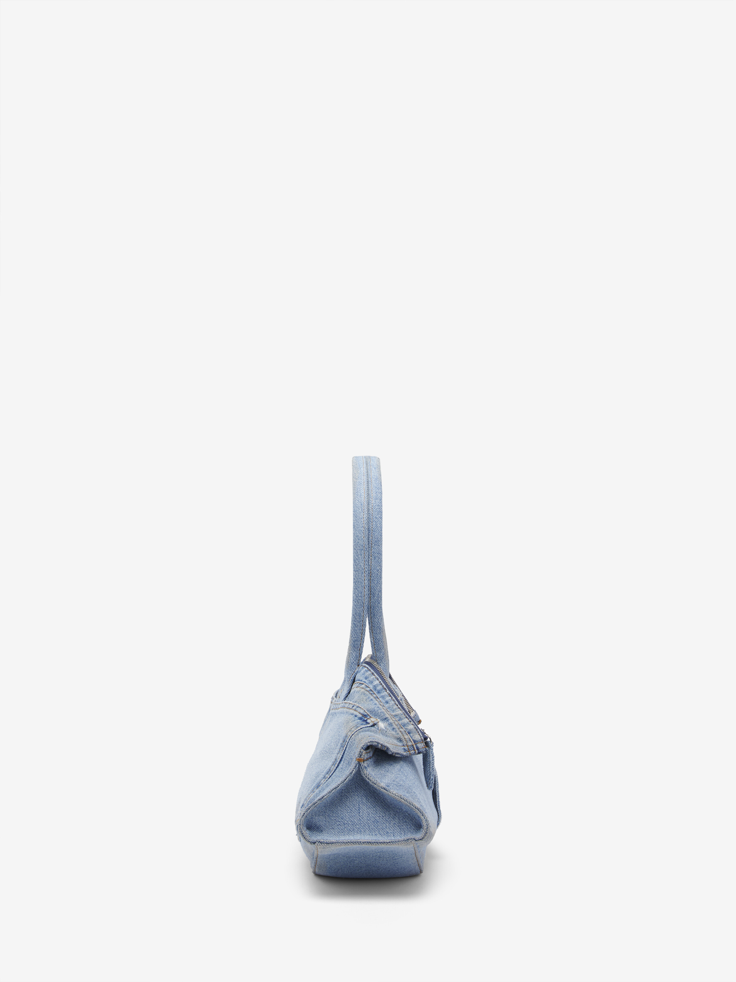 Women's Manta Bag in Washed Blue in 100% Cotton | Alexander McQueen - image 3