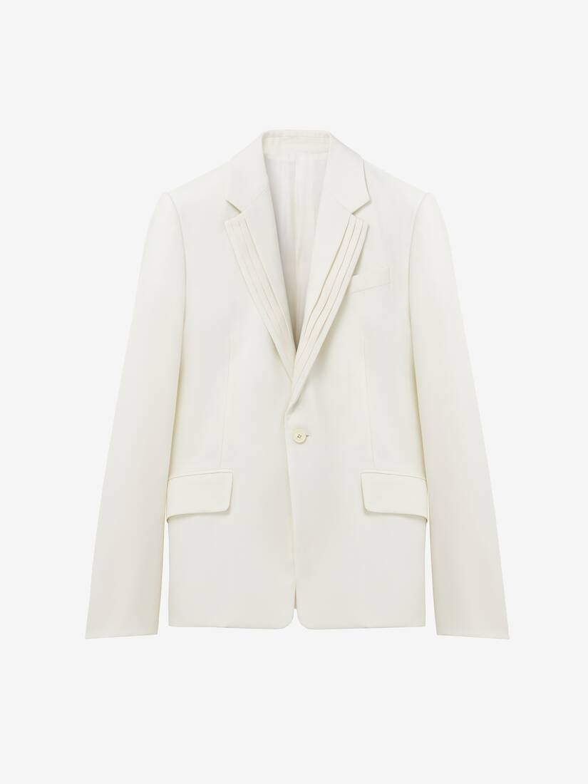 Veste à boutonnage simple et revers plissés | Alexander McQueen - image 1
