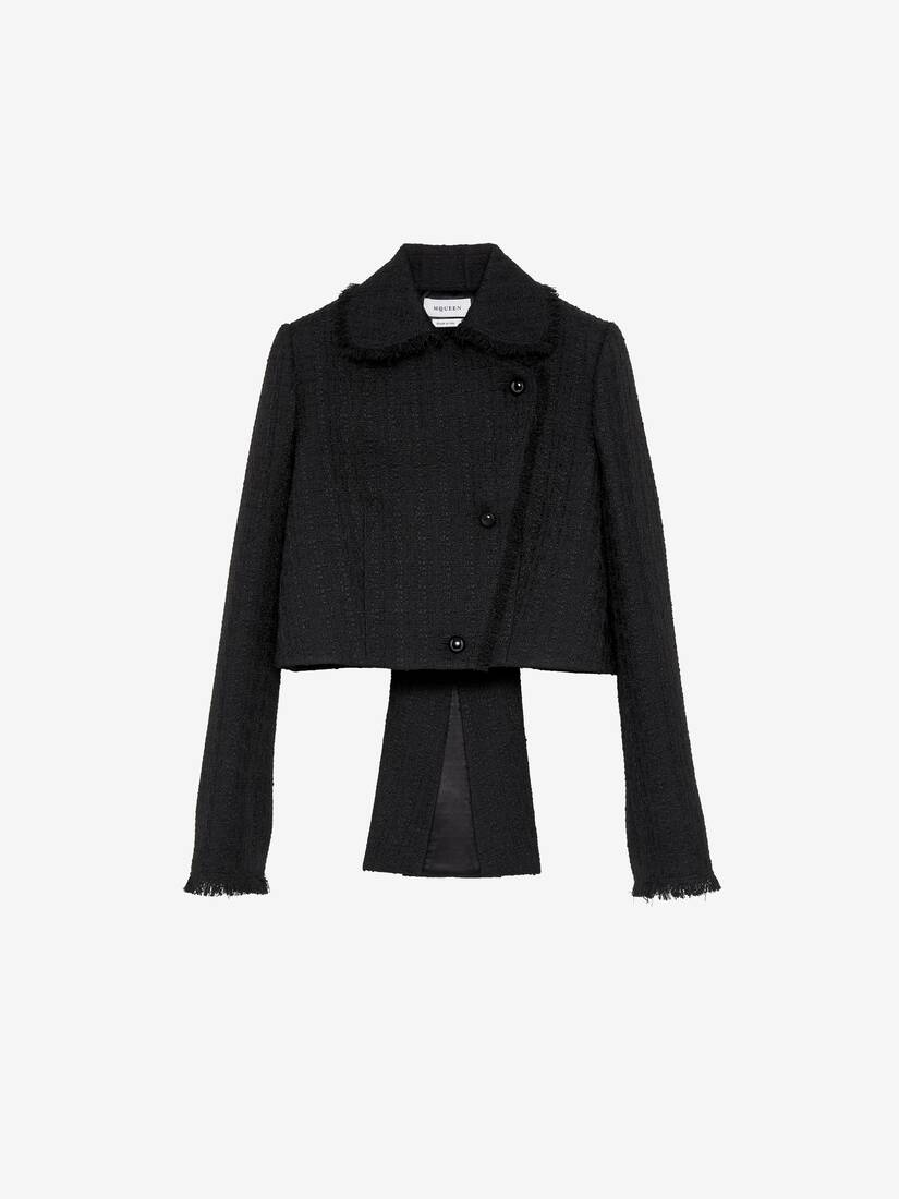 Light Tweed Cropped Jacket | Alexander McQueen - image 1