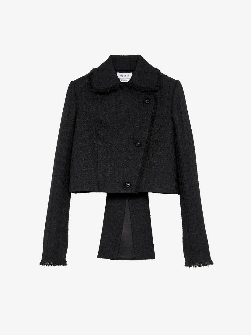 Light Tweed Cropped Jacket | Alexander McQueen - image 1