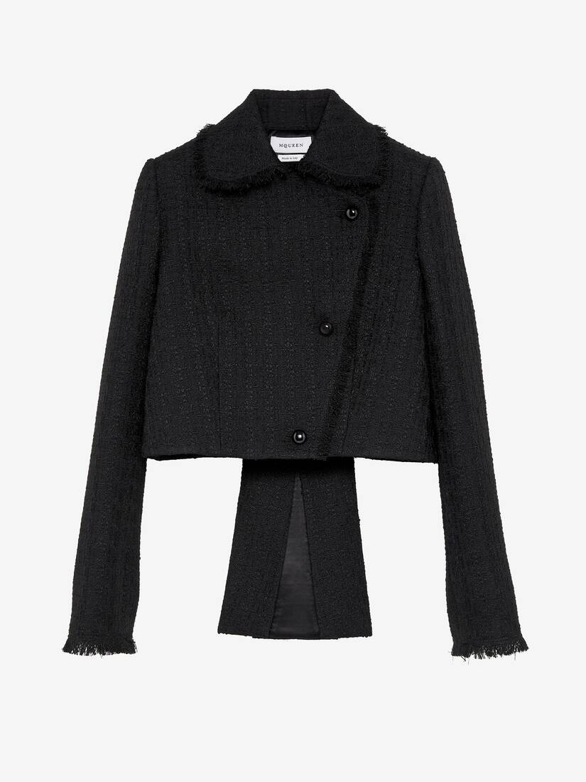 Light Tweed Cropped Jacket | Alexander McQueen - image 1