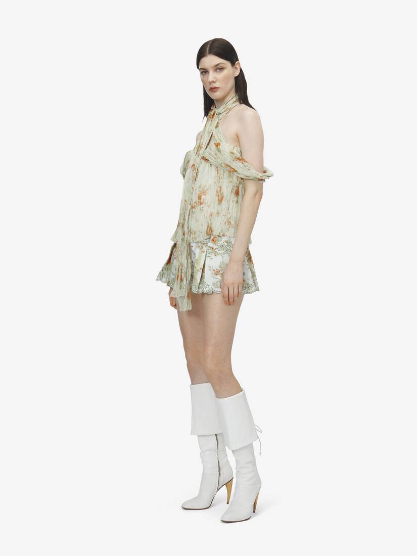 Floral Pleated Top | Alexander McQueen - image 3