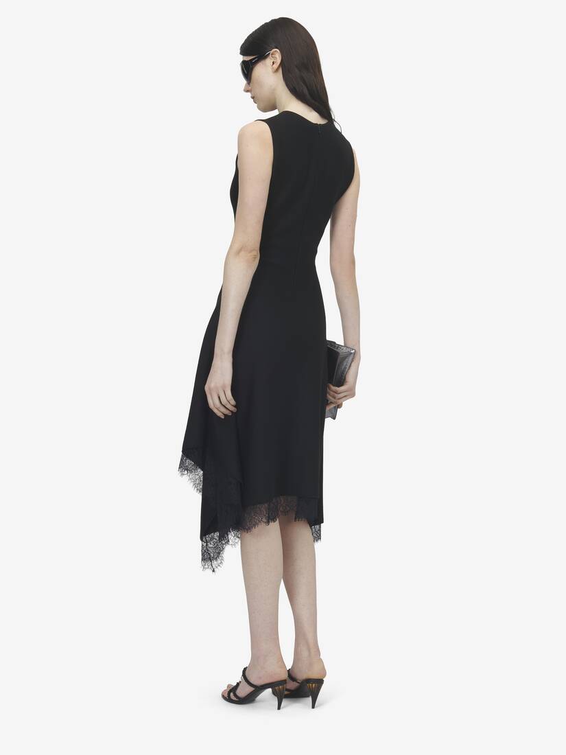 Lace Trim A-Line Dress | Alexander McQueen - image 4