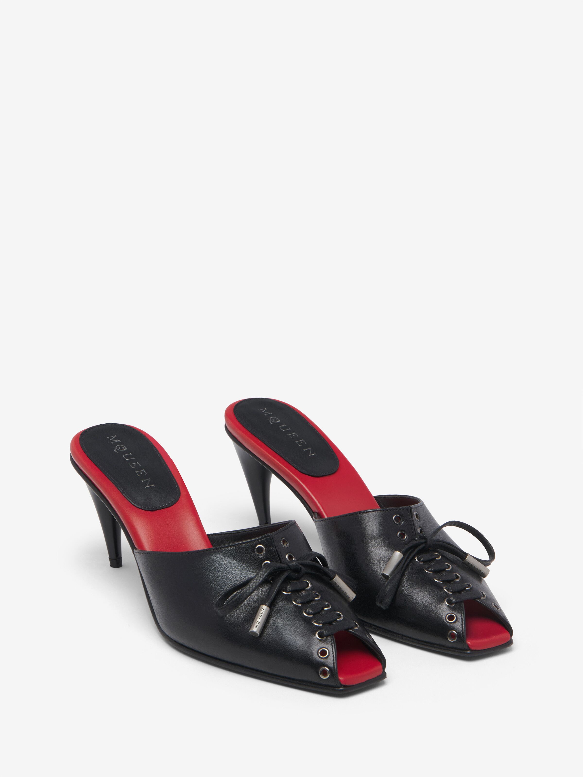 Women's Lexie Mule in Black in Goat Leather | Alexander McQueen - image 3