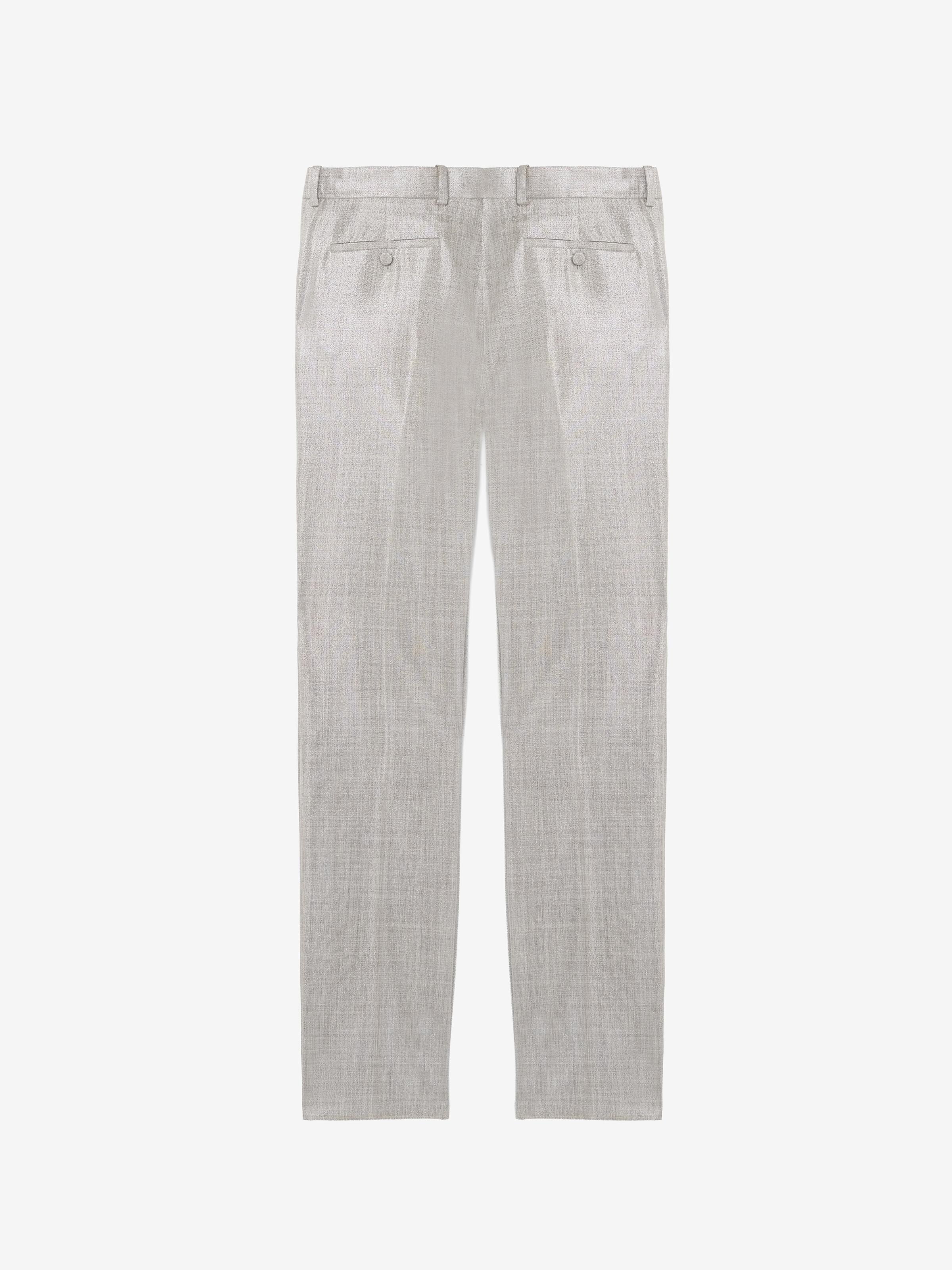 Men's Metallic Tailored Trousers in Pale Gold in 83% Viscose, 17% Metalic Polyester | Alexander McQueen - image 3
