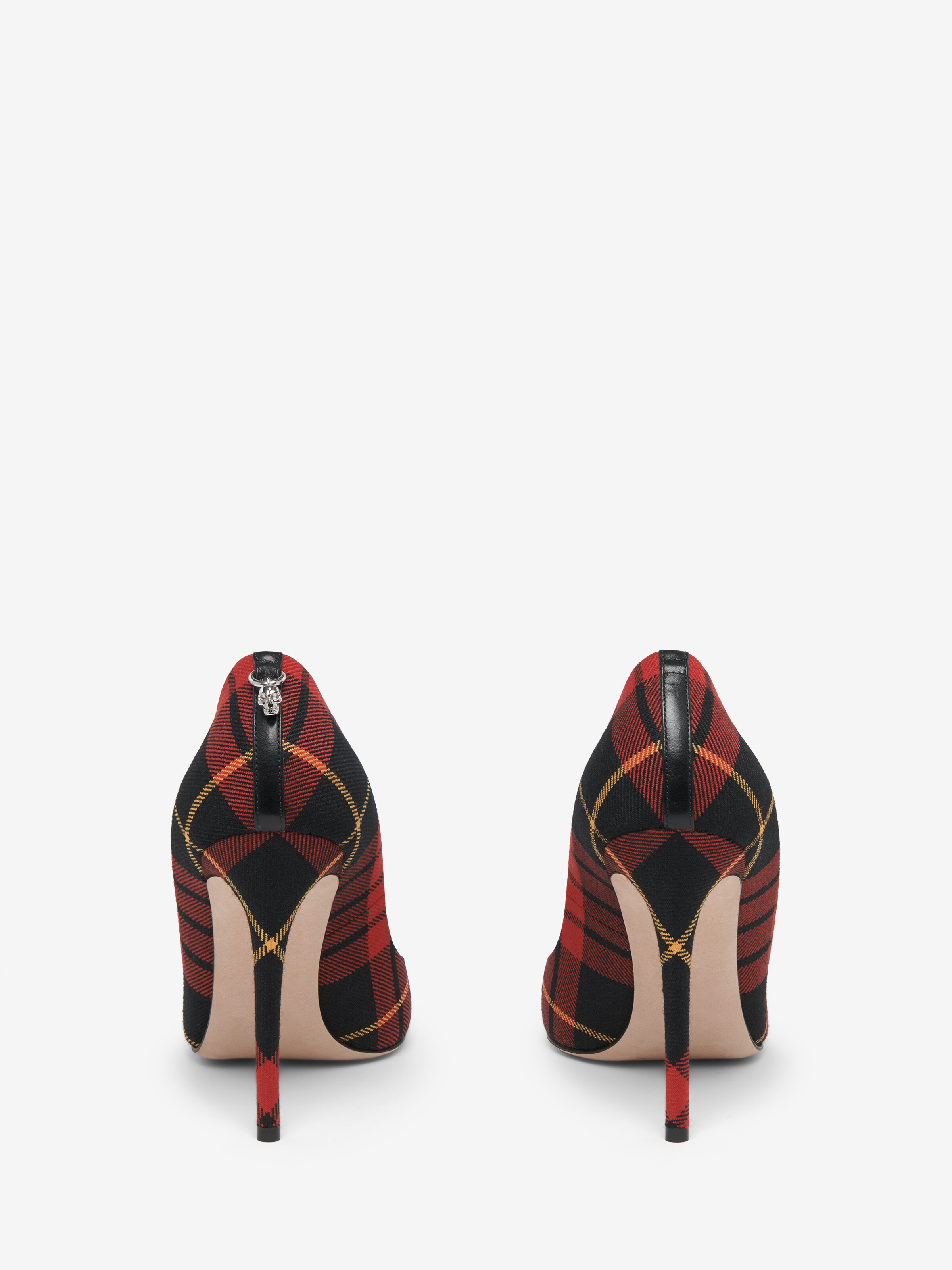 Women's Skull Pump in Red/Black/Yellow in 100% Cotton | Alexander McQueen - image 4