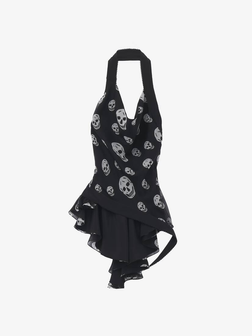 Asymmetrisches Top mit Skull-Print | Alexander McQueen - image 1
