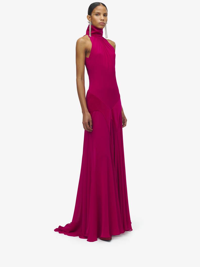 Silk Georgette Evening Dress