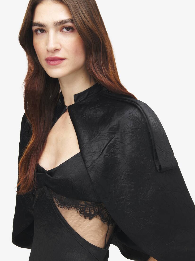 Crushed Satin Cape | Alexander McQueen - image 5