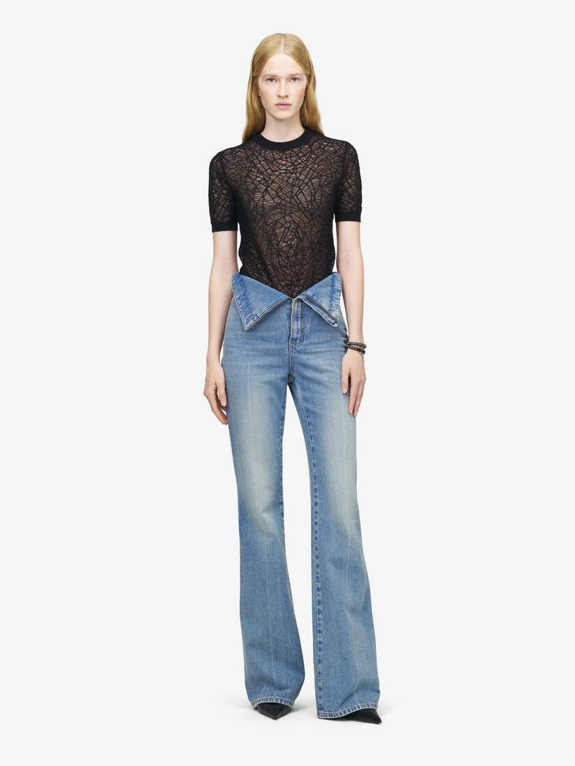 Fold Over Waist Jeans | Alexander McQueen - image 1