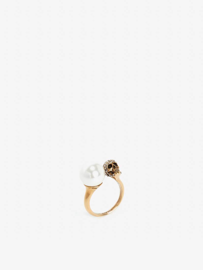 Pearl-like Skull Ring | Alexander McQueen - image 2