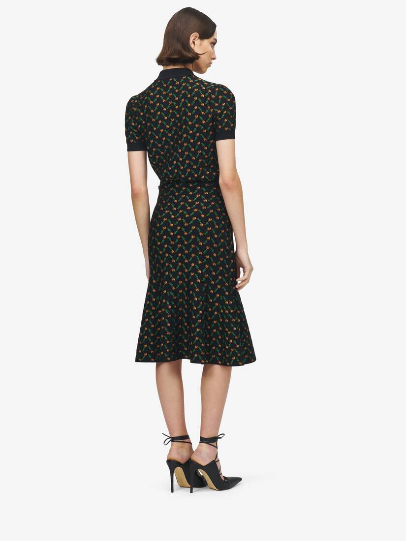 Blumen-Jacquard-Rock