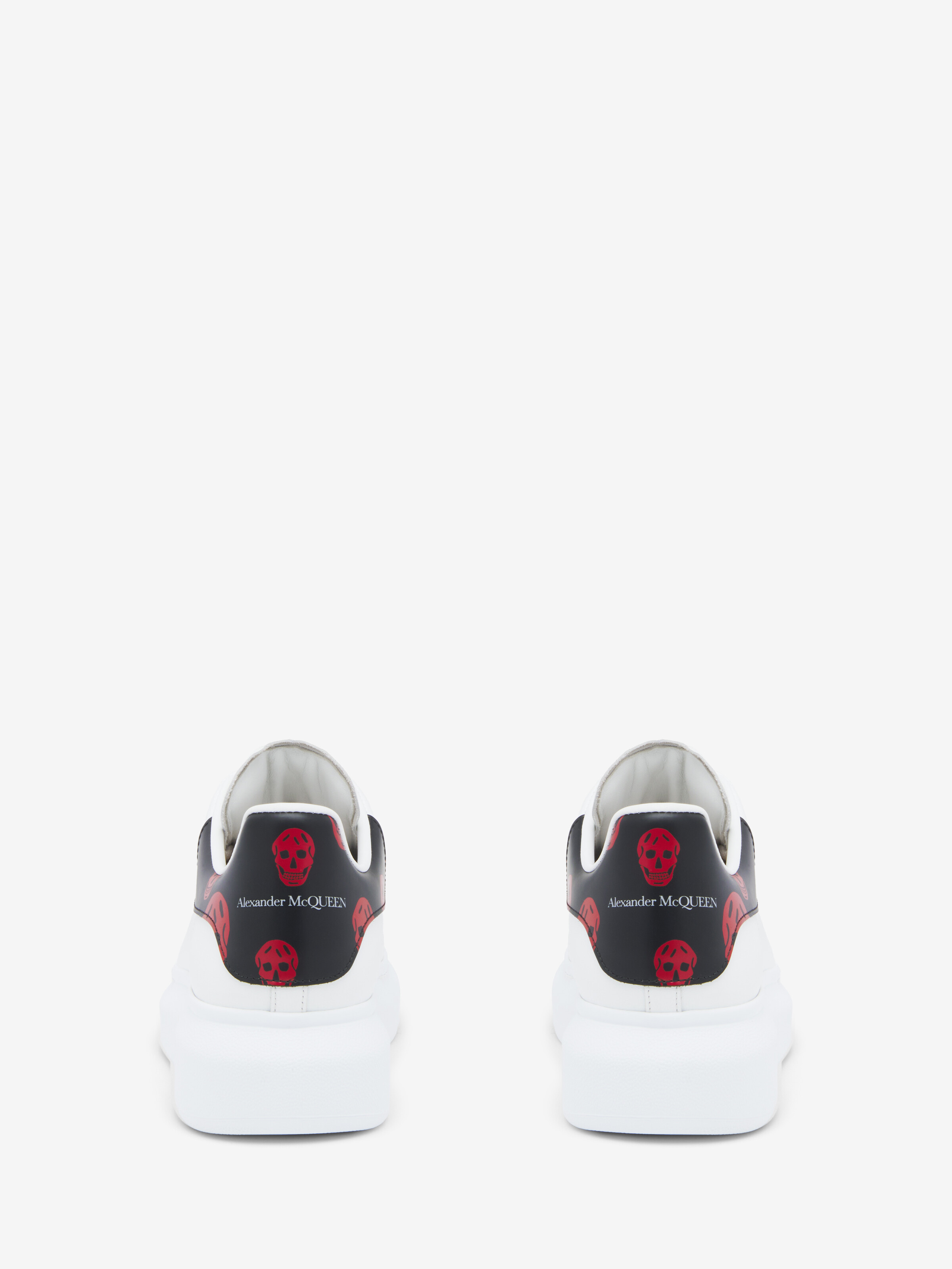 Men's Oversized Sneaker in White/Red in 100% Calf Leather | Alexander McQueen - image 3
